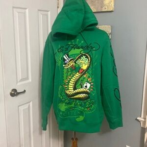 NWT Ed Hardy Men’s XL Green Hoodie